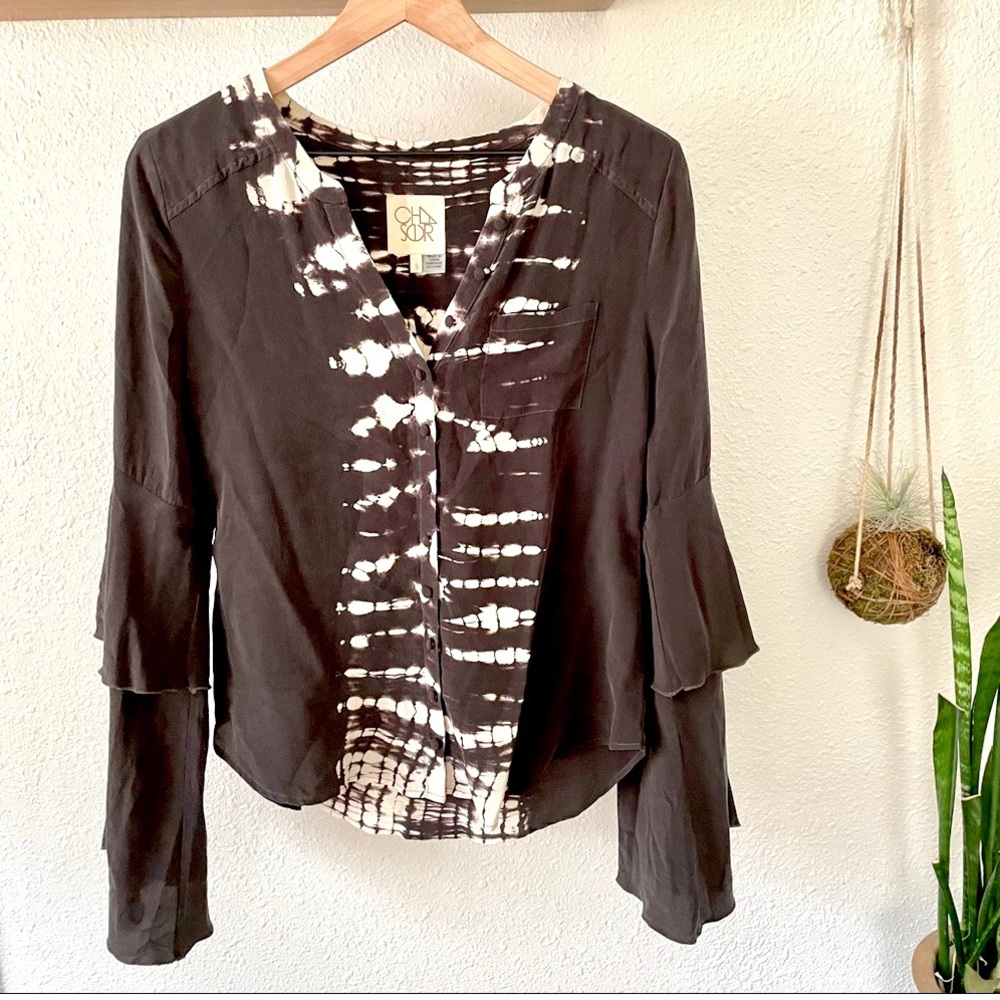 Chaser silk tie dye top